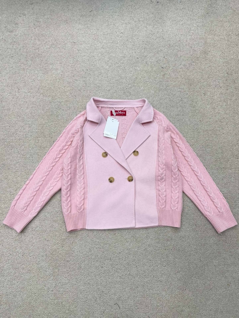MaxMara Imported Cashmere Knit Blazer Jacket Pink - Fall/Winter Collection