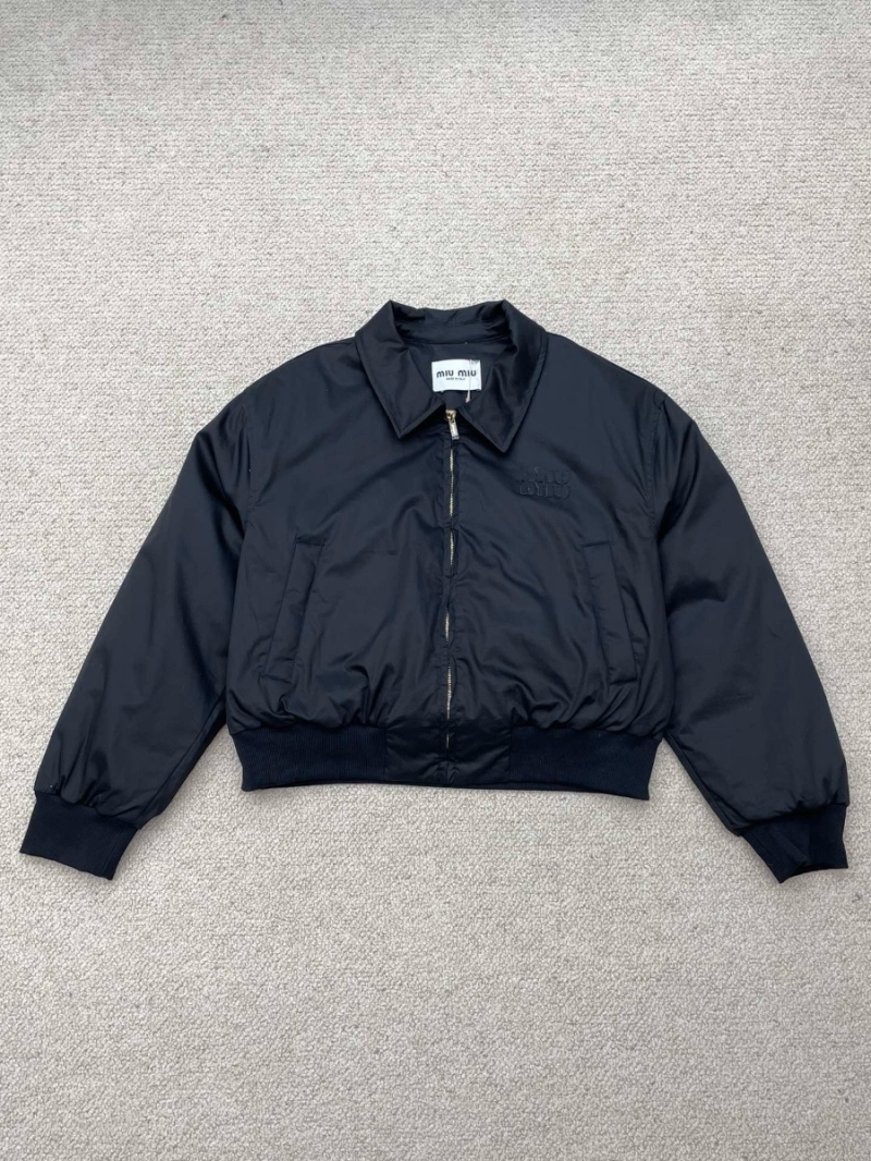 Miu Miu Fall/Winter 2024 Collared Puffer Jacket with Logo Patch