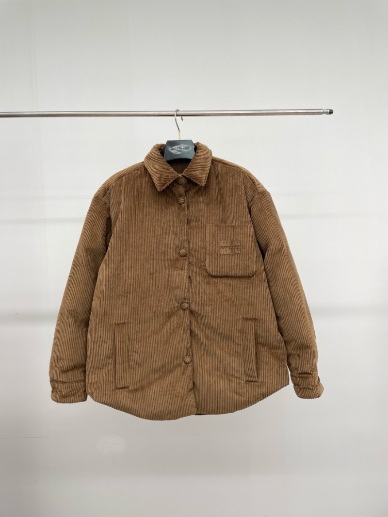 Miu Miu Unisex Fall/Winter 2024 Corduroy Puffer Jacket