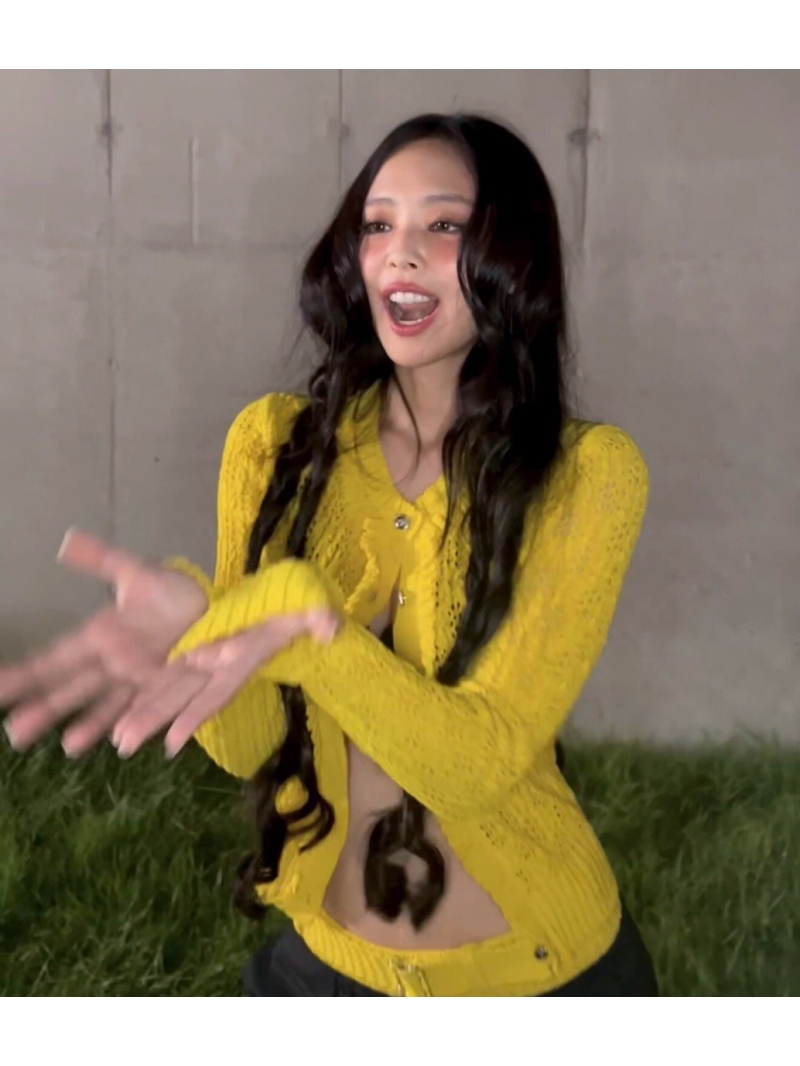 Chanel 25C Early Spring Luxe Knit Cardigan Yellow