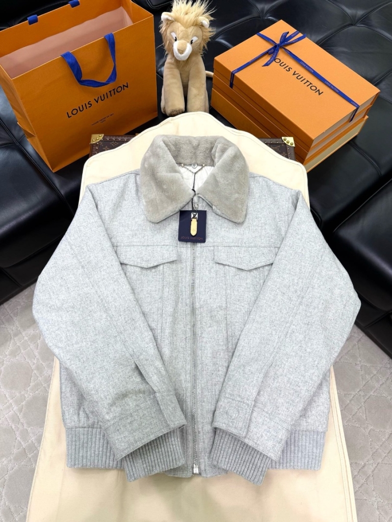 Louis Vuitton LV Unisex 2024FW Wool-Blend Padded Jacket with Detachable