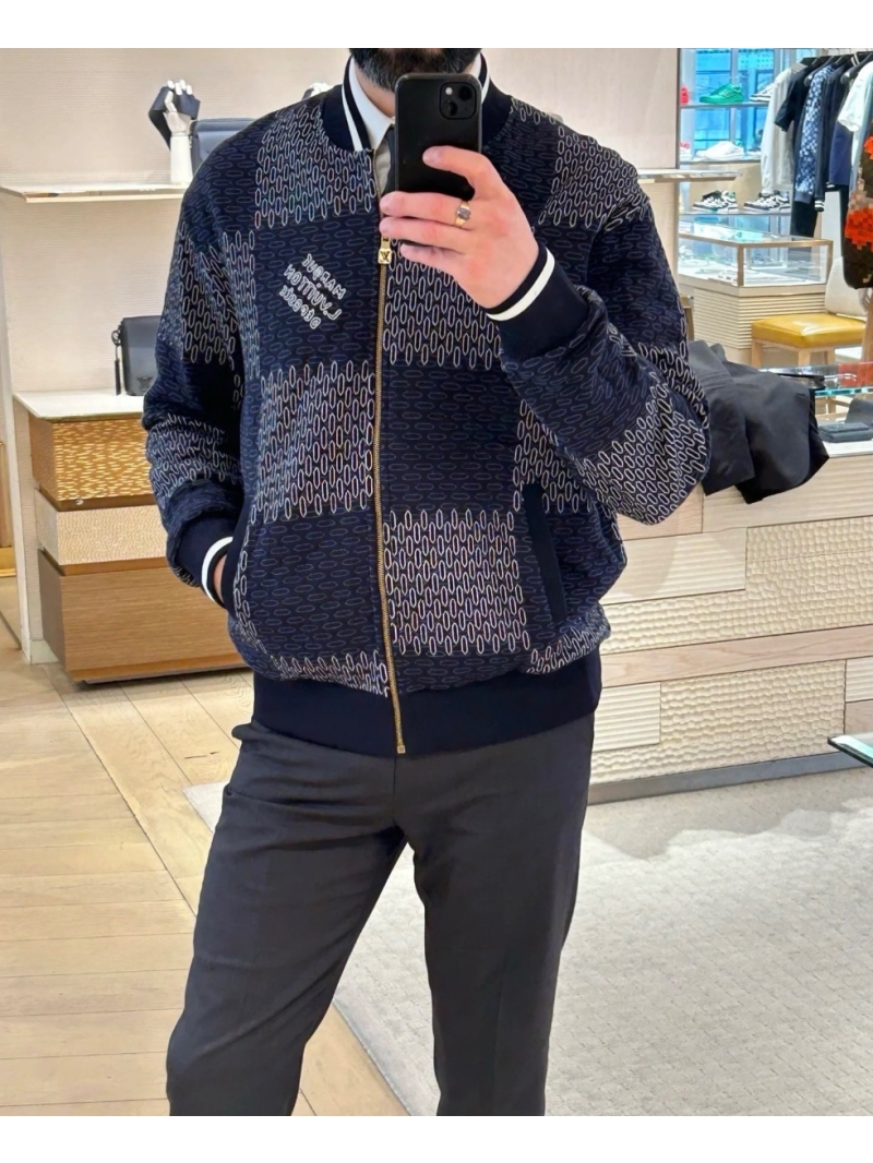 Louis Vuitton 2024FW Monogram Jacquard Knit Jacket