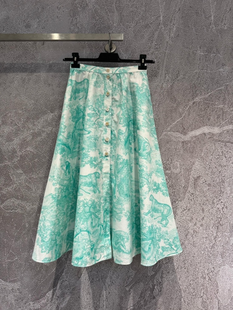 Dior Fall Riviera Jouy Animal Print A-Line Skirt