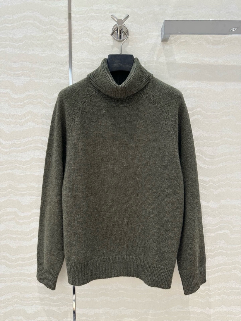 Fendi 24FW Turtleneck Cashmere Sweater Khaki