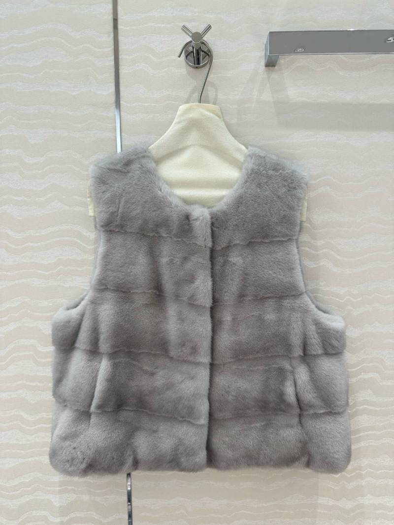 Dior Limited Edition Copenhagen Auction Purple Label Mink Fur Vest Grey