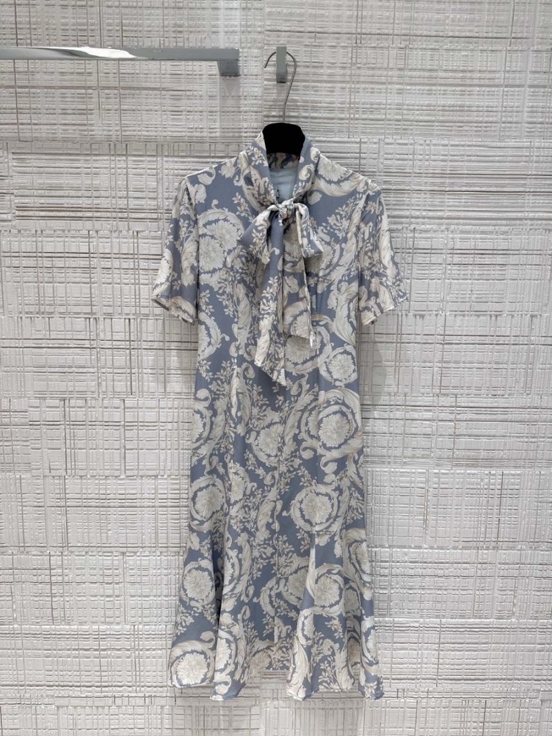 Versace Baroque Print Silk Dress Limited Edition