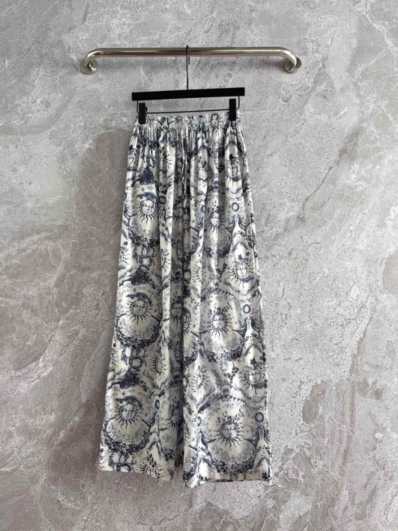 Dior Soleil Print Wide-Leg Pants – Lightweight Elegance