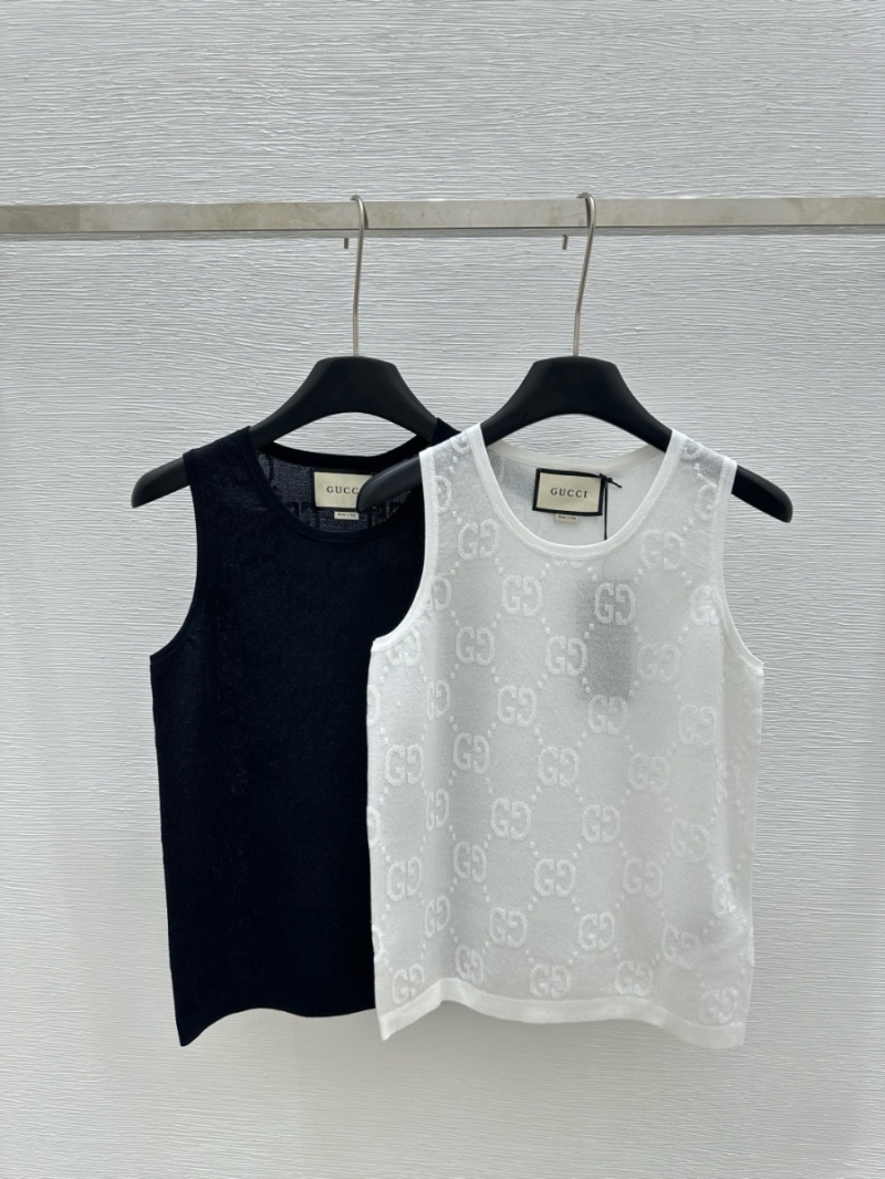 Gucci Spring/Summer Lightweight Tencel-Wool Knit Tank Top – Timeless Elegance
