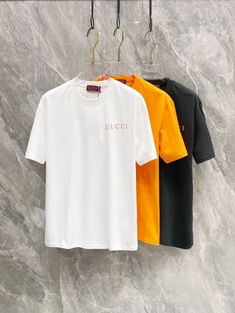 Gucci 25SS Custom Cotton Logo T-Shirt – Vibrant and Comfortable