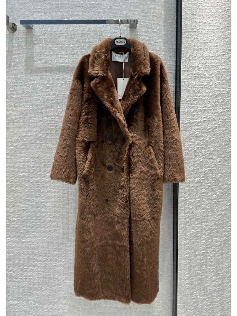 Maxmara Imported Spanish Merino Bacca Fur Integrated Coat