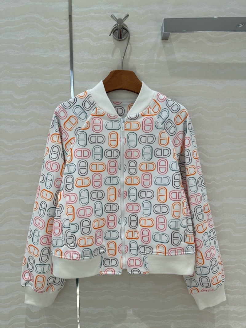 Hermes Chaine d’Ancre Jersey Cotton Baseball Jacket – Stylish and Versatile