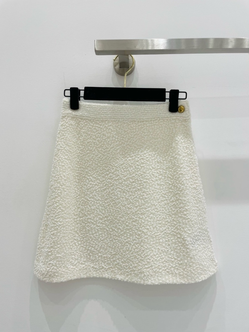 Dior New Wool Ball Skirt 2024 Collection White