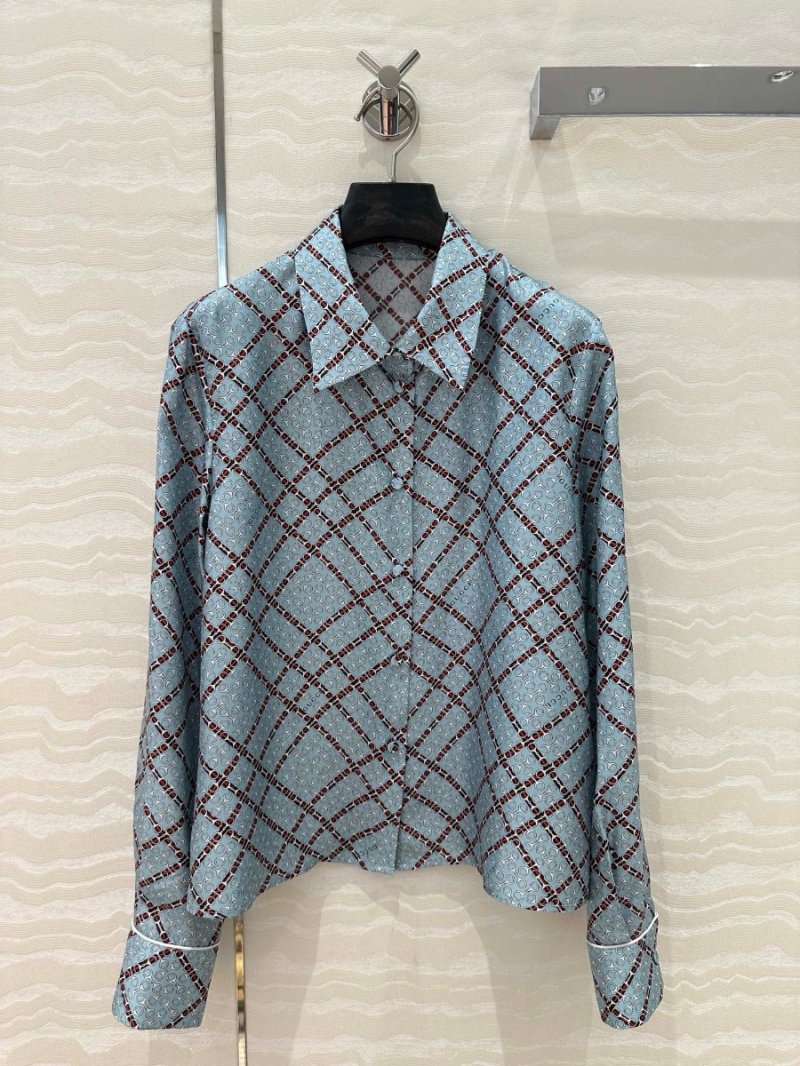 Gucci Spring/Summer 2025 GG Monogram Imported Silk Shirt – Sophisticated Elegance
