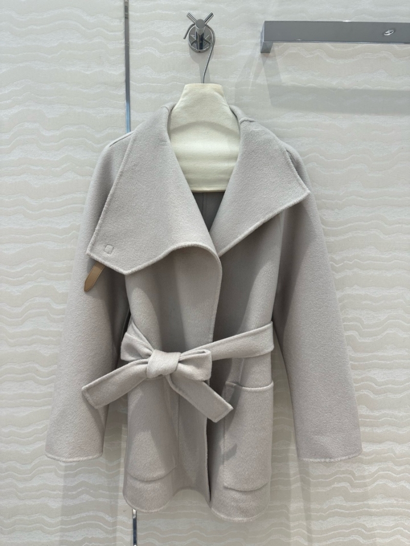Hermès Fall/Winter 2024 Handcrafted Double-Faced Wool-Cashmere Coat Grey