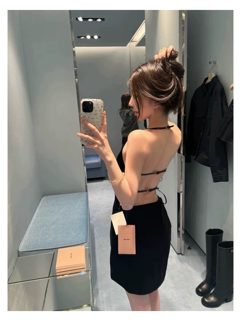 Miu Miu Luxe Velvet Strapless Mini Dress