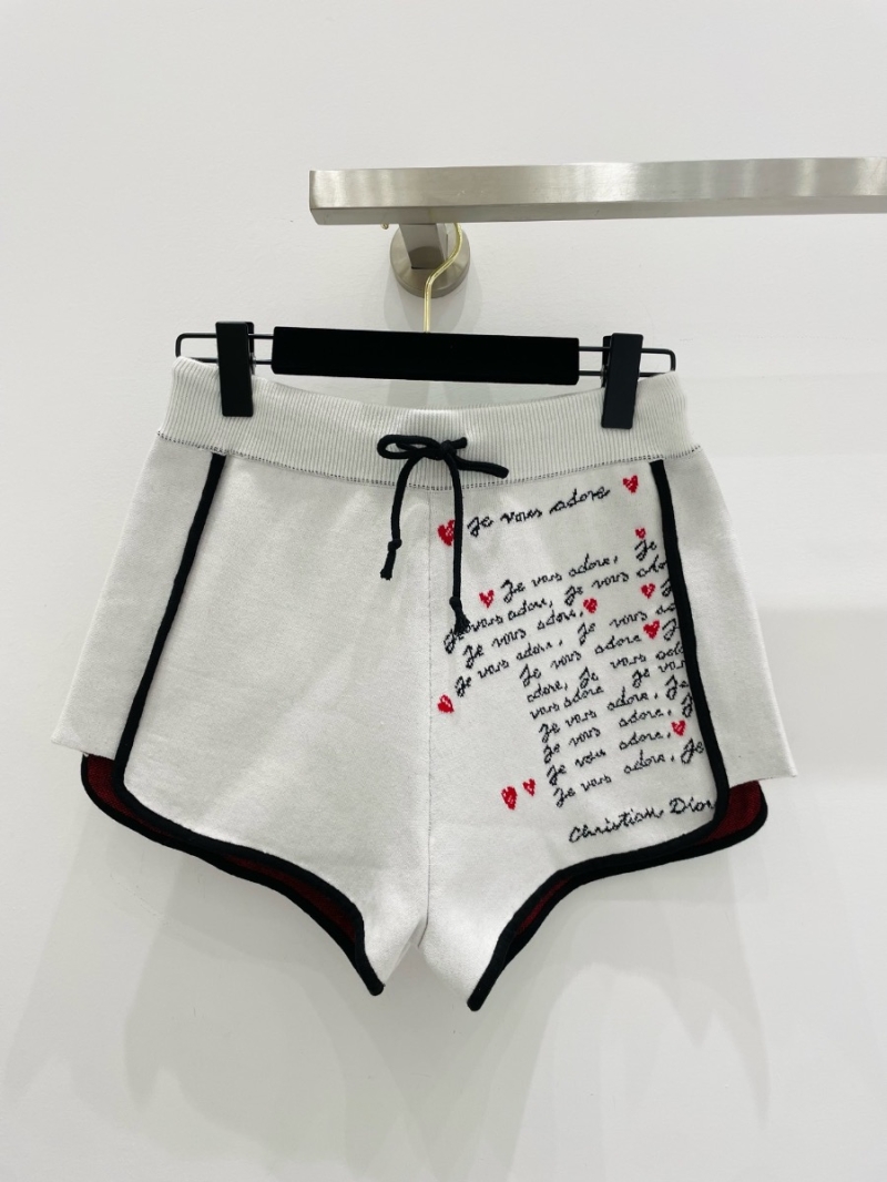 Dior Limited Edition Heart "Love Poem" Cashmere Shorts