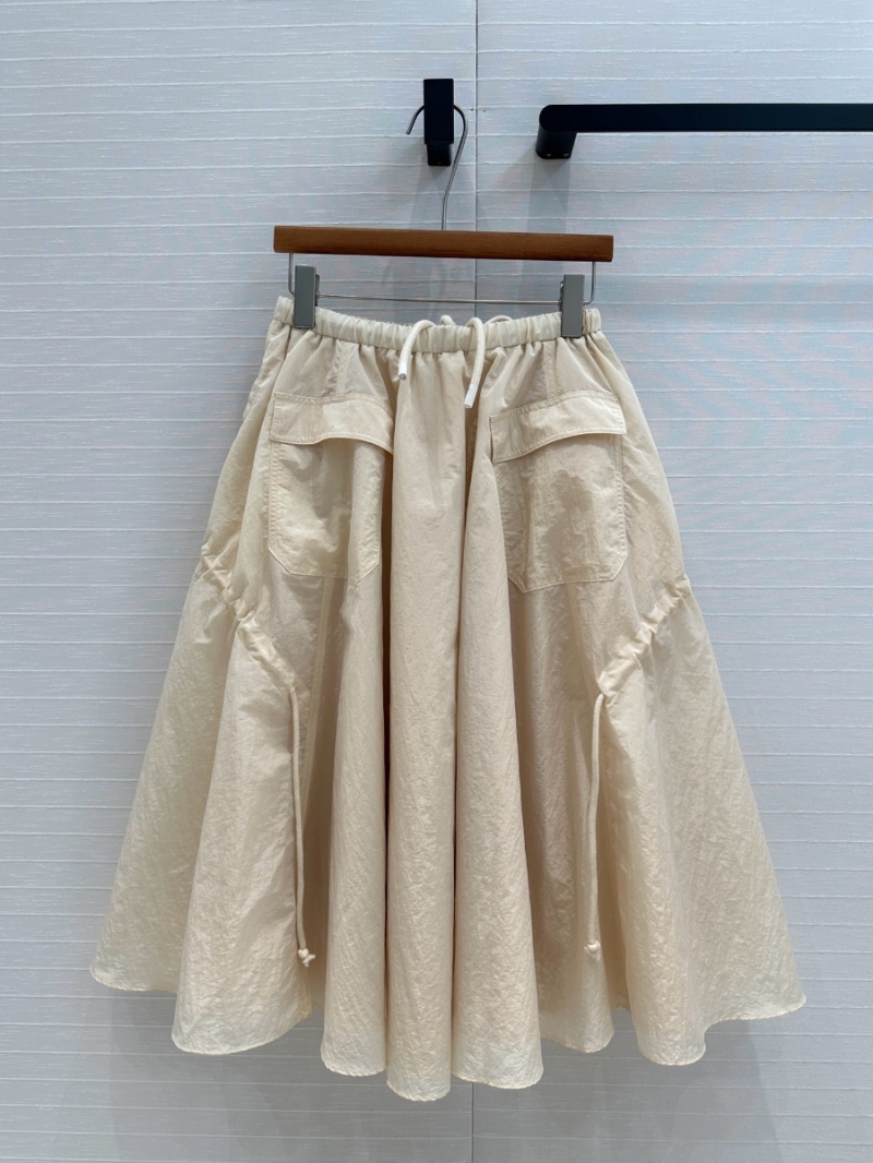 Prada 2025 Early Spring Nylon Maxi Skirt with Cargo Pocket Design