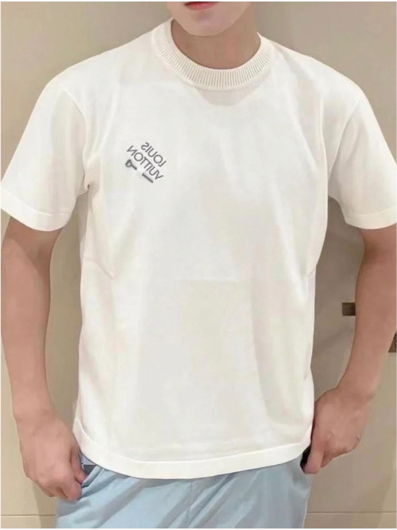 Louis Vuitton New Arrival Spring 24 Safety Pin Knit Short Sleeve. White