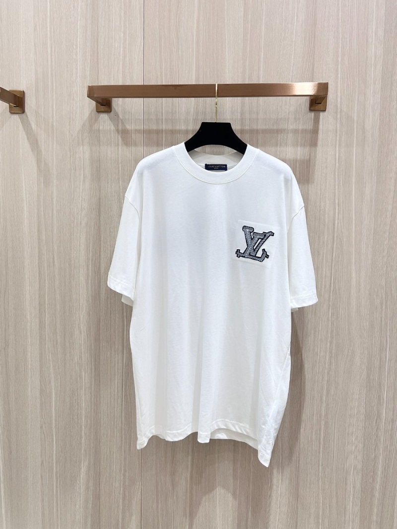 Louis Vuitton Early Spring 2024 Heavyweight Cotton Short-Sleeve T-Shirt white