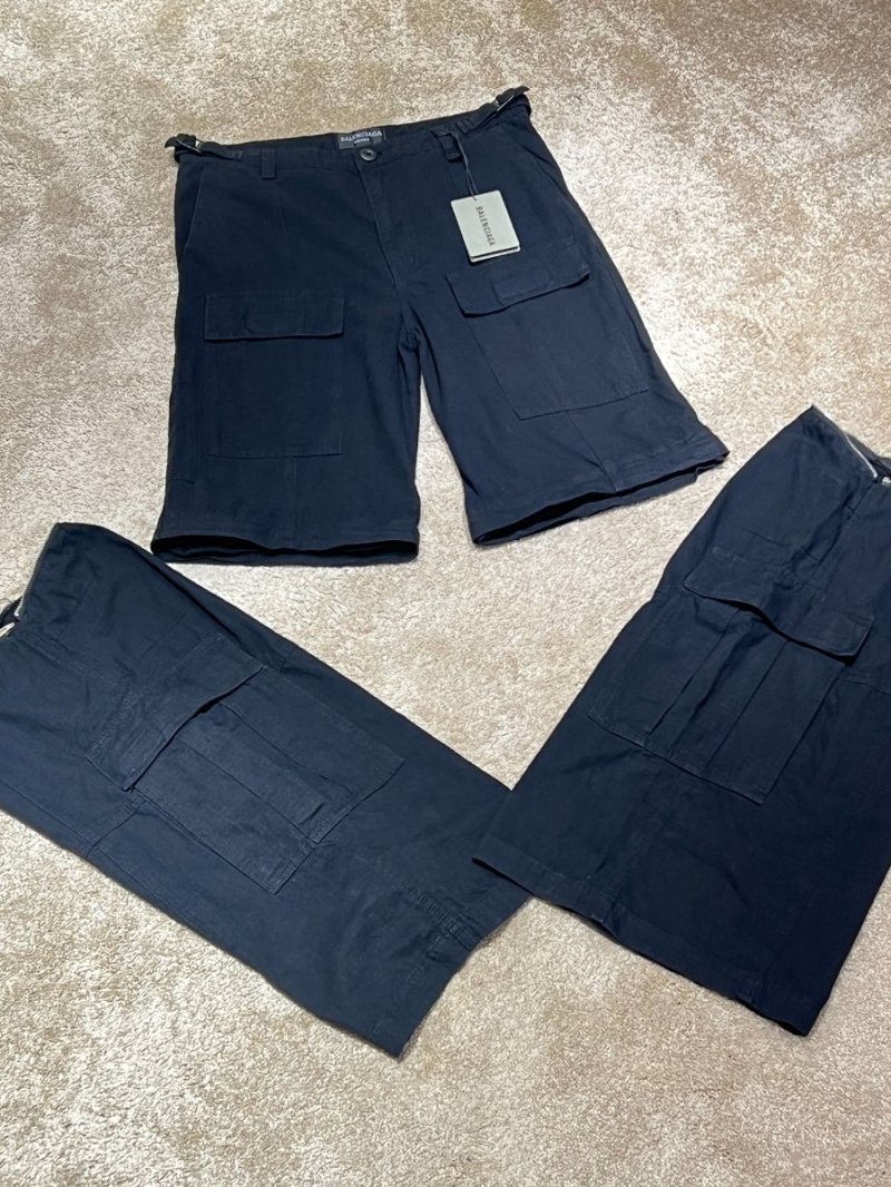 Balenciaga Men's Flared Cargo Pants. Black