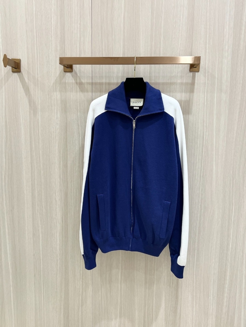 Gucci Spring/Summer Collection Blue and White Knit Bomber Set