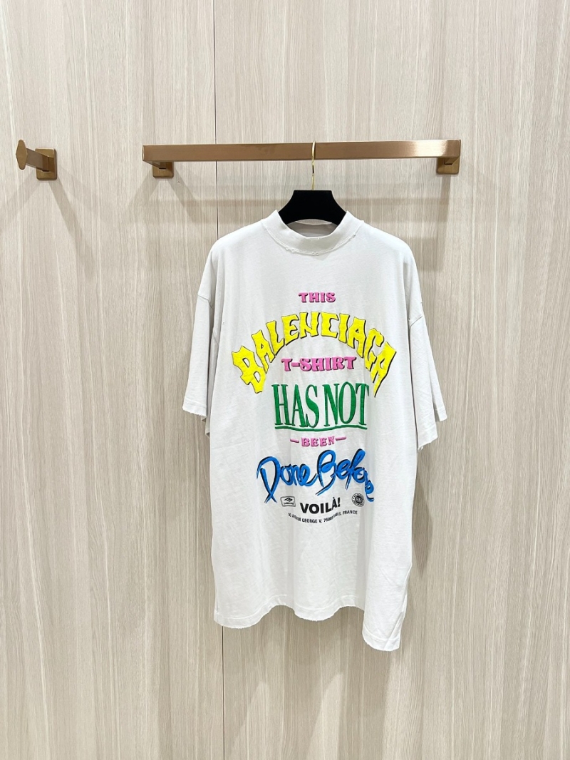 Balenciaga 'Not Been Done' Foaming Print Short-Sleeve T-Shirt. White