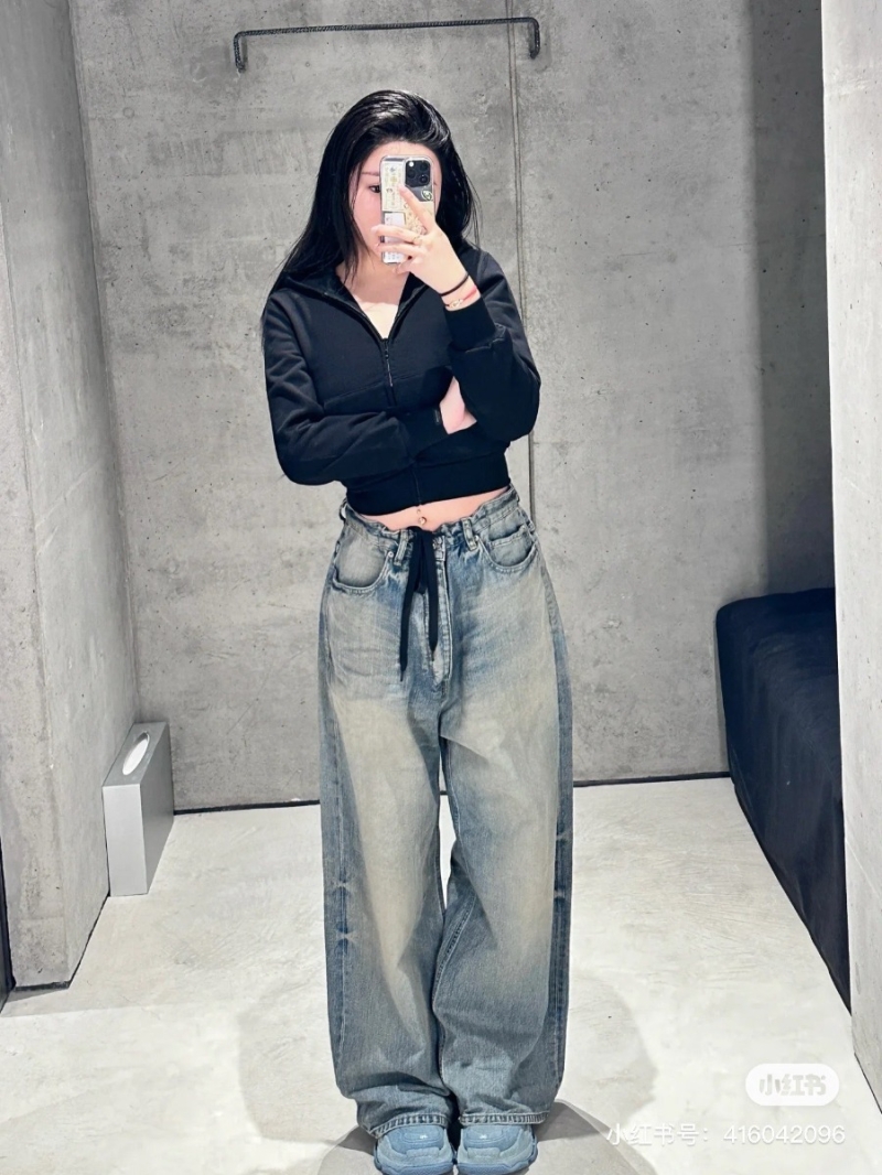 Balenciaga Summer 24 Collection Light Blue Baggy Jeans