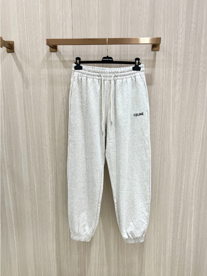 Celine Unisex Embroidered Letter Casual Sweatpants