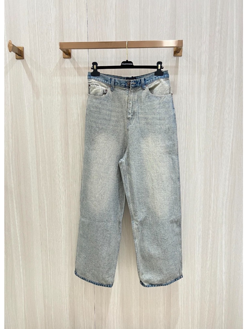 Balenciaga New Collection Reversible Double-Sided Washed Denim Jeans
