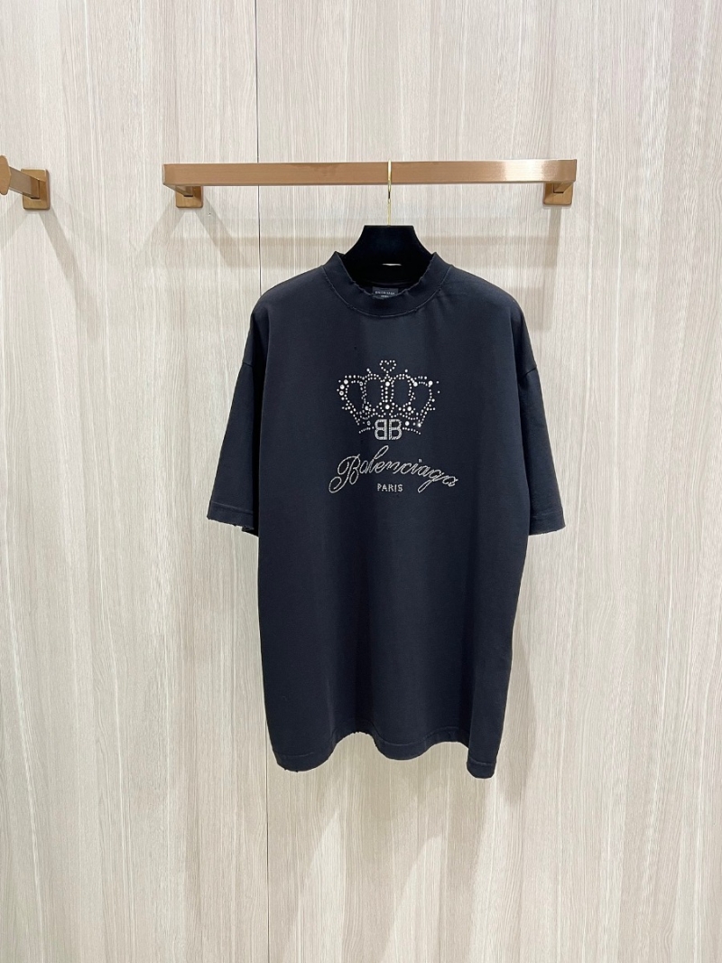 Balenciaga Crown Diamond Short Sleeve T-Shirt Unisex