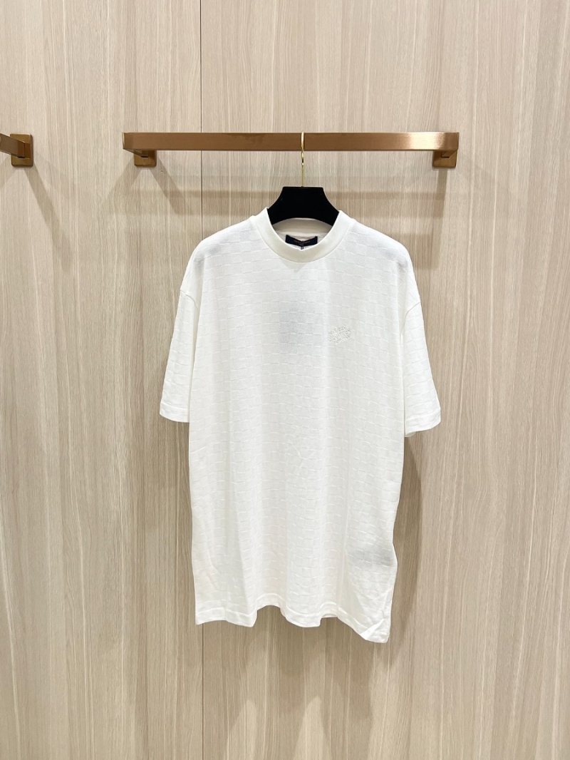 Louis Vuitton DAMIER Collection Classic Polo Shirt in Navy and Ivory white