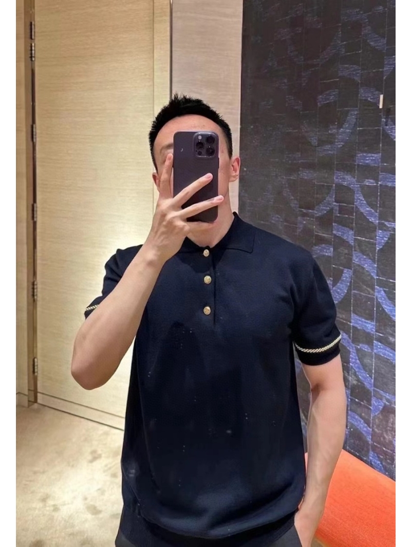 Louis Vuitton LV America’s Cup Knit Polo Short Sleeve in Navy Blue