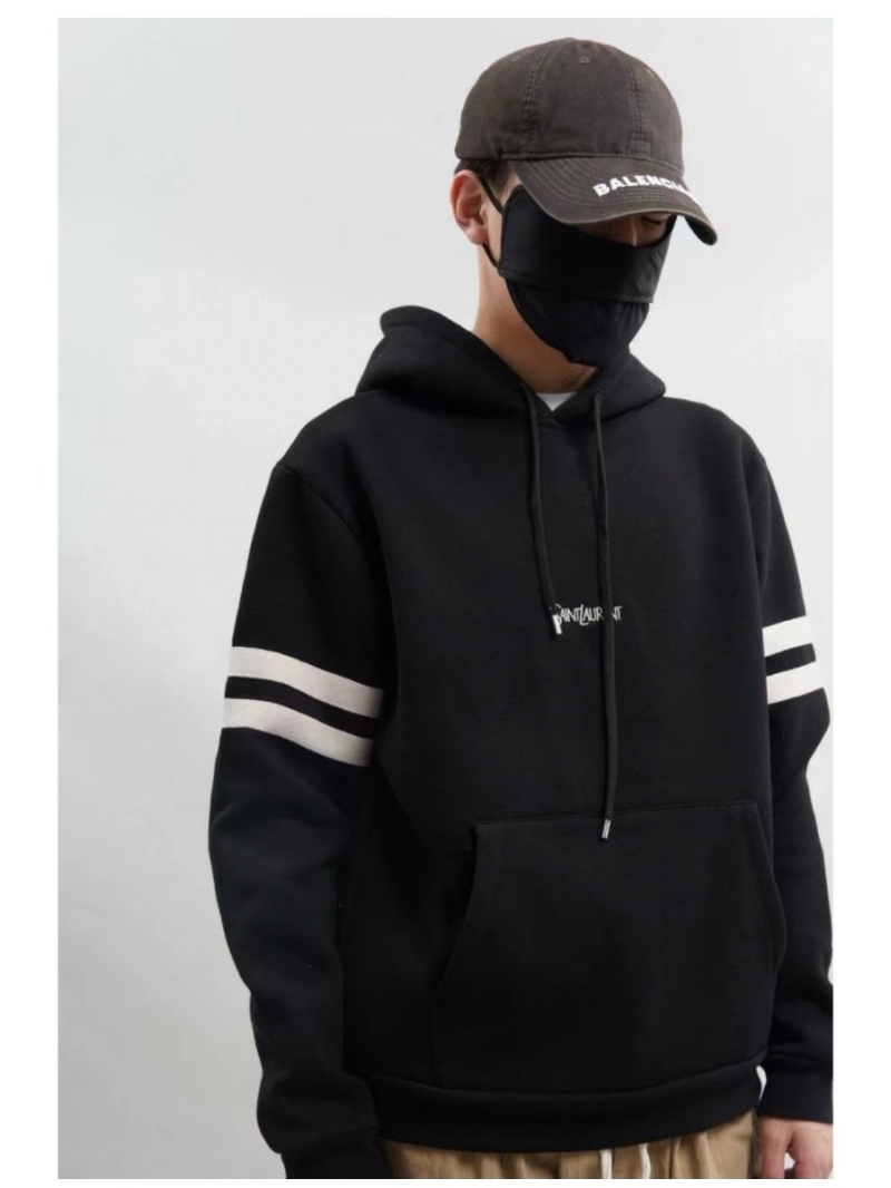 Saint Laurent YSL "Striped Sleeve" Hoodie