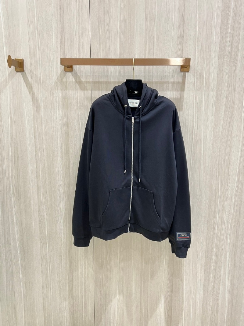 Gucci Sleeve-Logo Zip-Up Hoodie