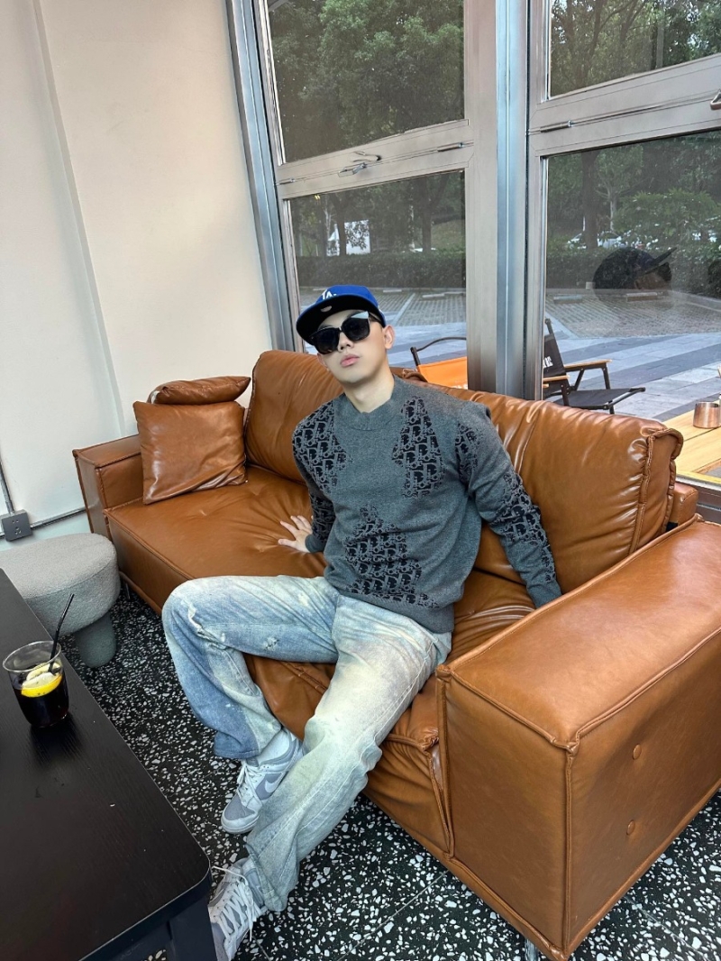 Dior Monogram Phantom Wool Sweater (Gray)