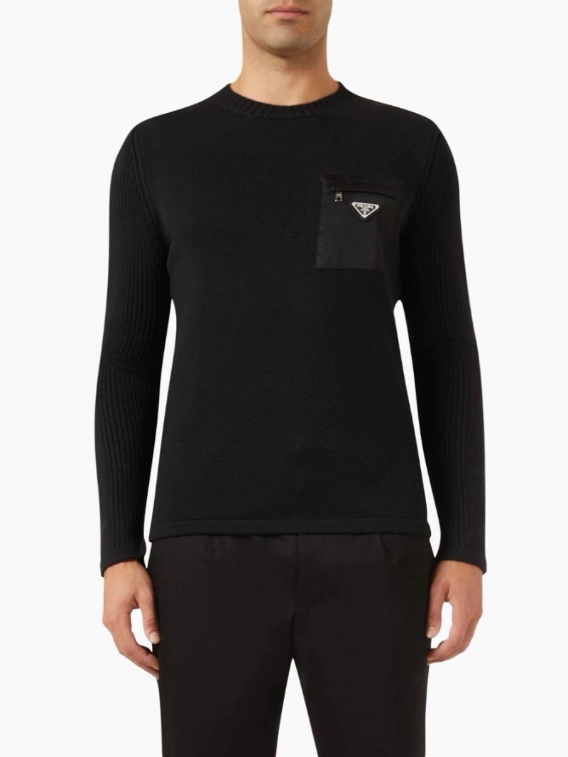 PRADA Nylon Pocket Wool Sweater