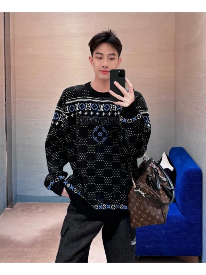 Louis Vuitton LV Ski Series Fair Isle Sweater in Black