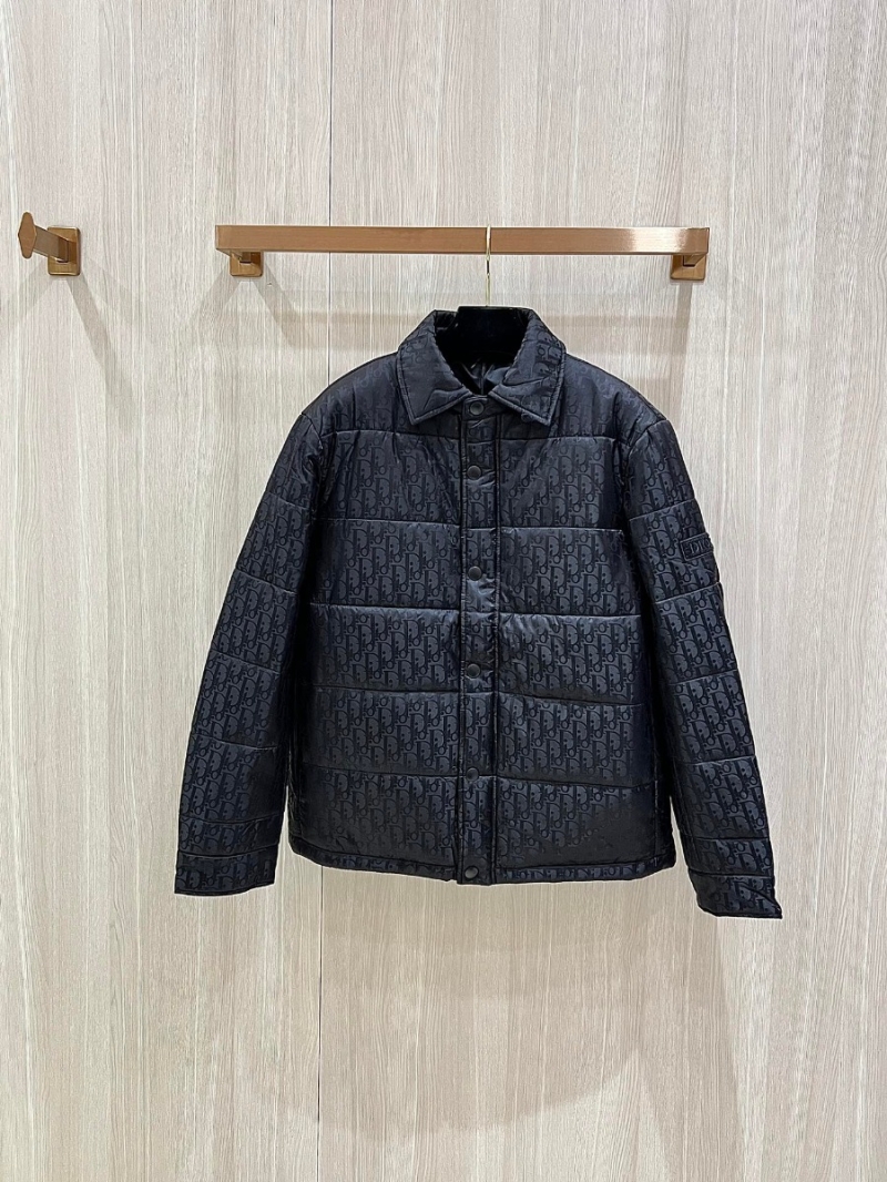 Dior Logo-Print Lightweight Down Jacket in Classic Black
