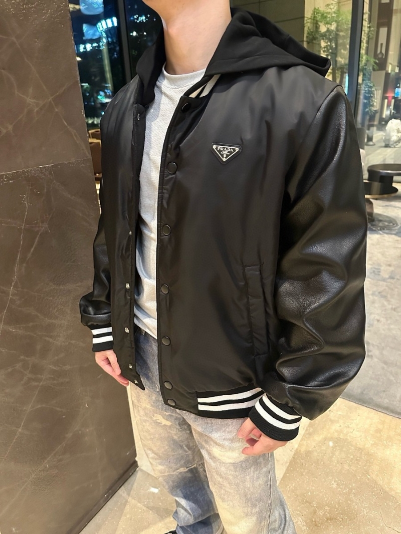 Prada Re-Nylon Aviator Jacket in Black