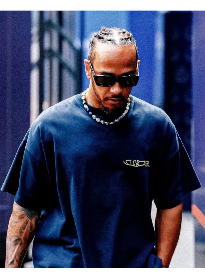 Dior Capsule Collection 3D Embroidered Short-Sleeve T-Shirt Blue