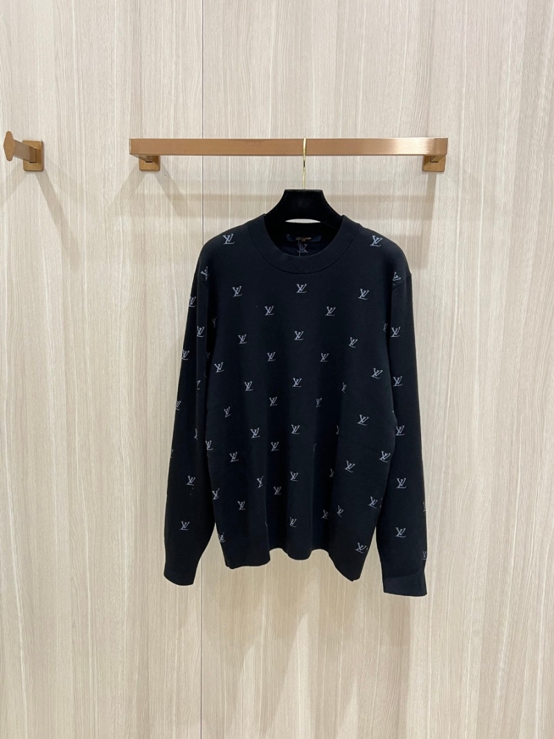 Louis Vuitton LV 24 FW Collection Stylish Star Letter Wool Sweater in Black