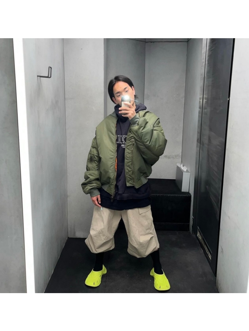 Balenciaga Military Green MA-1 Bomber Jacket