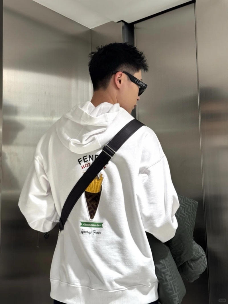 Fendi French Fries Embroidered Sports Sweatshirt