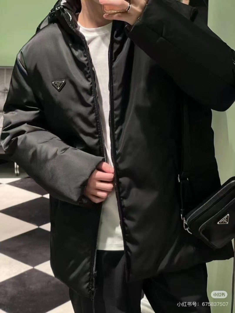 PRADA Re-Nylon Mid-Length Reversible Down Jacket