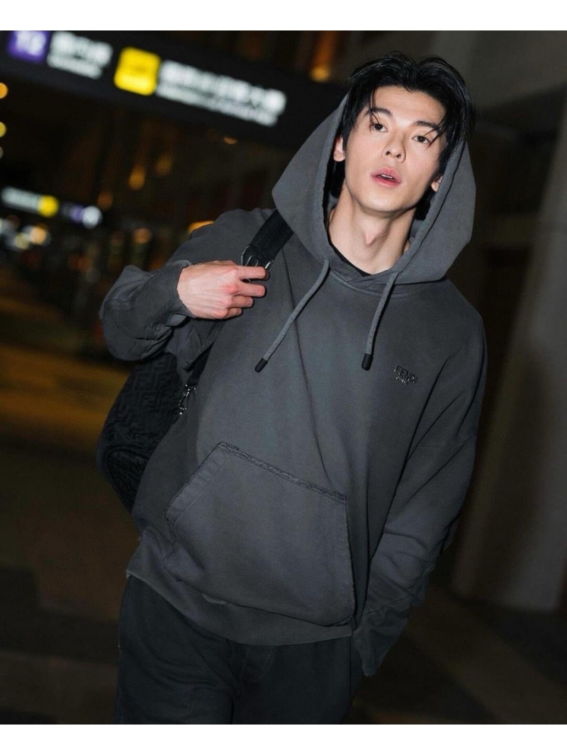 Fendi Washed Gradient Gray Knitted Sweatshirt