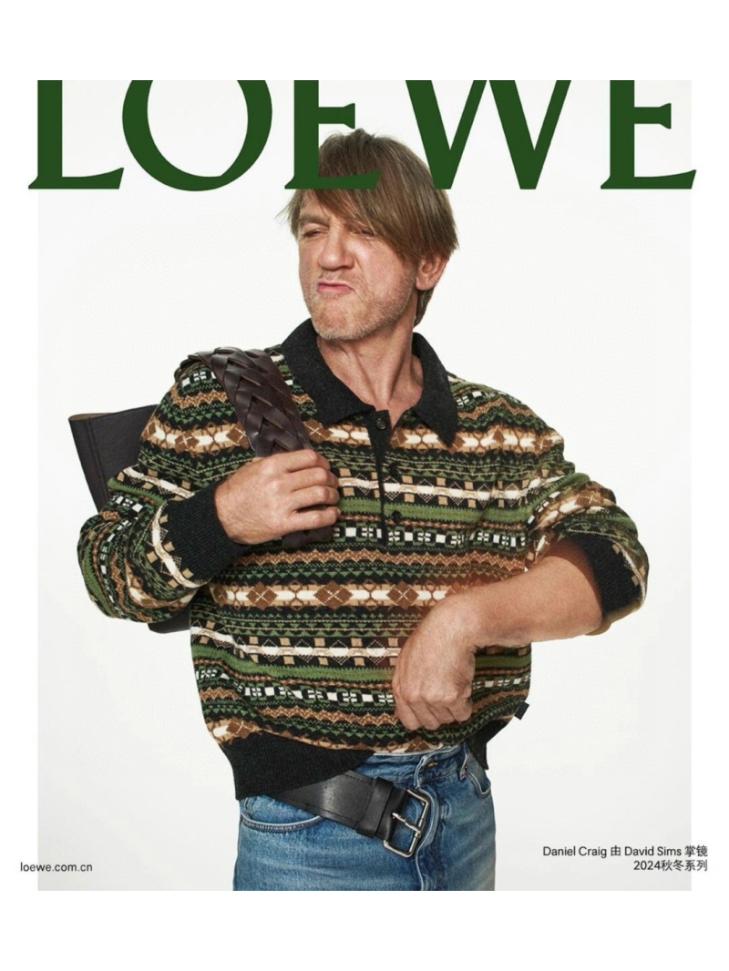 Loewe Christmas Collection Vintage Wool Sweater in Festive Green