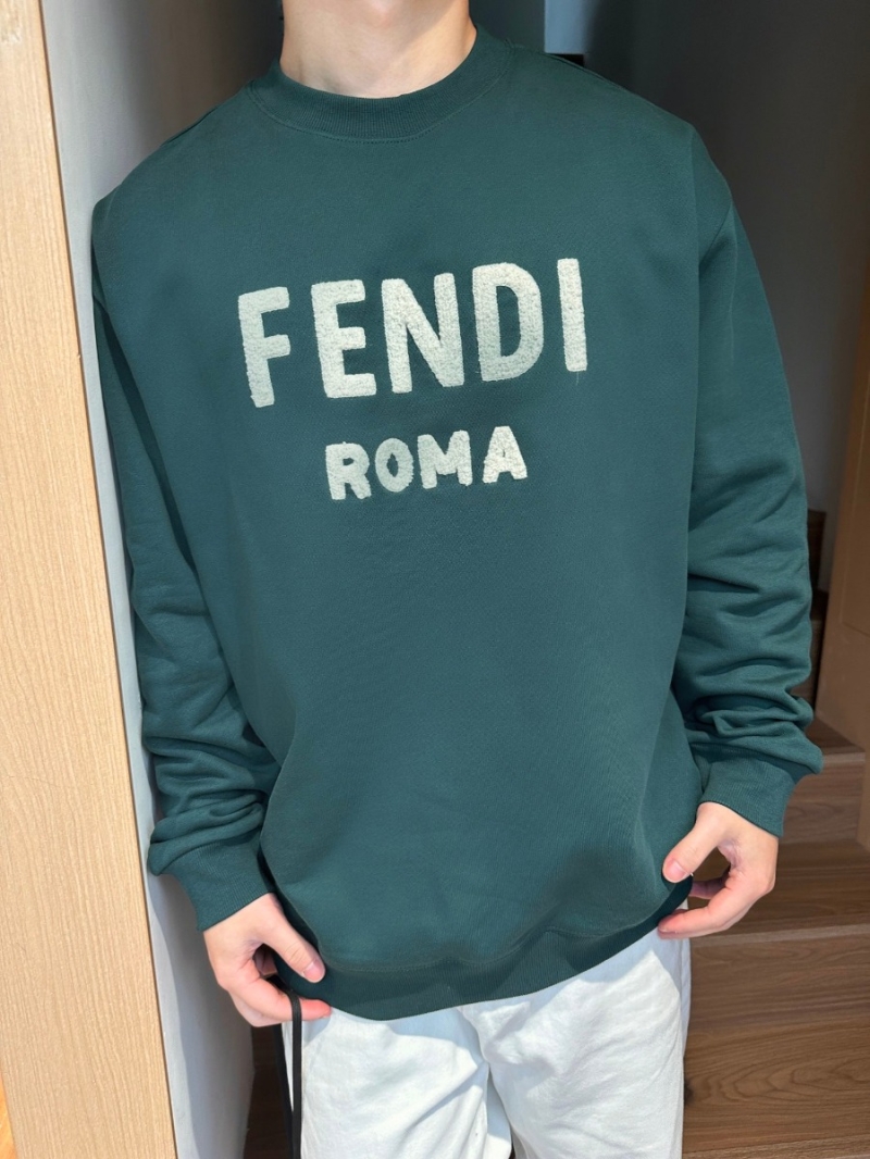 Fendi Roma Flocked Letter Sweatshirt – Green