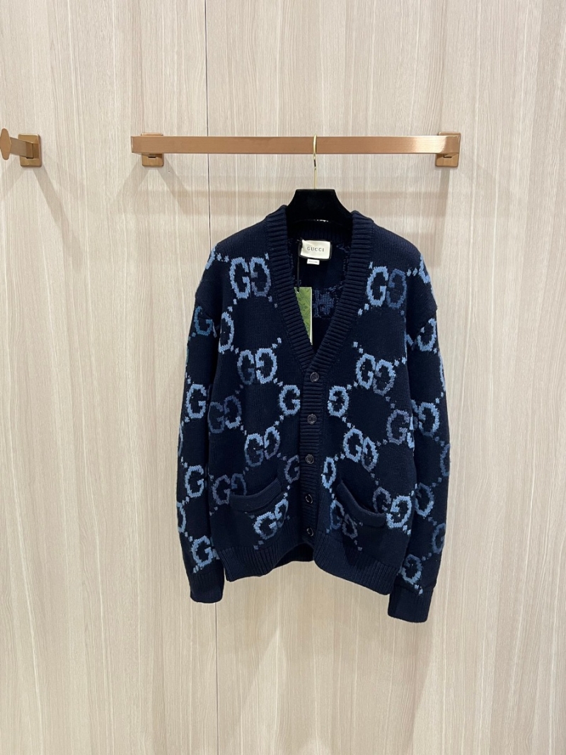 Gucci Fall/Winter Collection Double-G Jacquard Wool Cardigan
