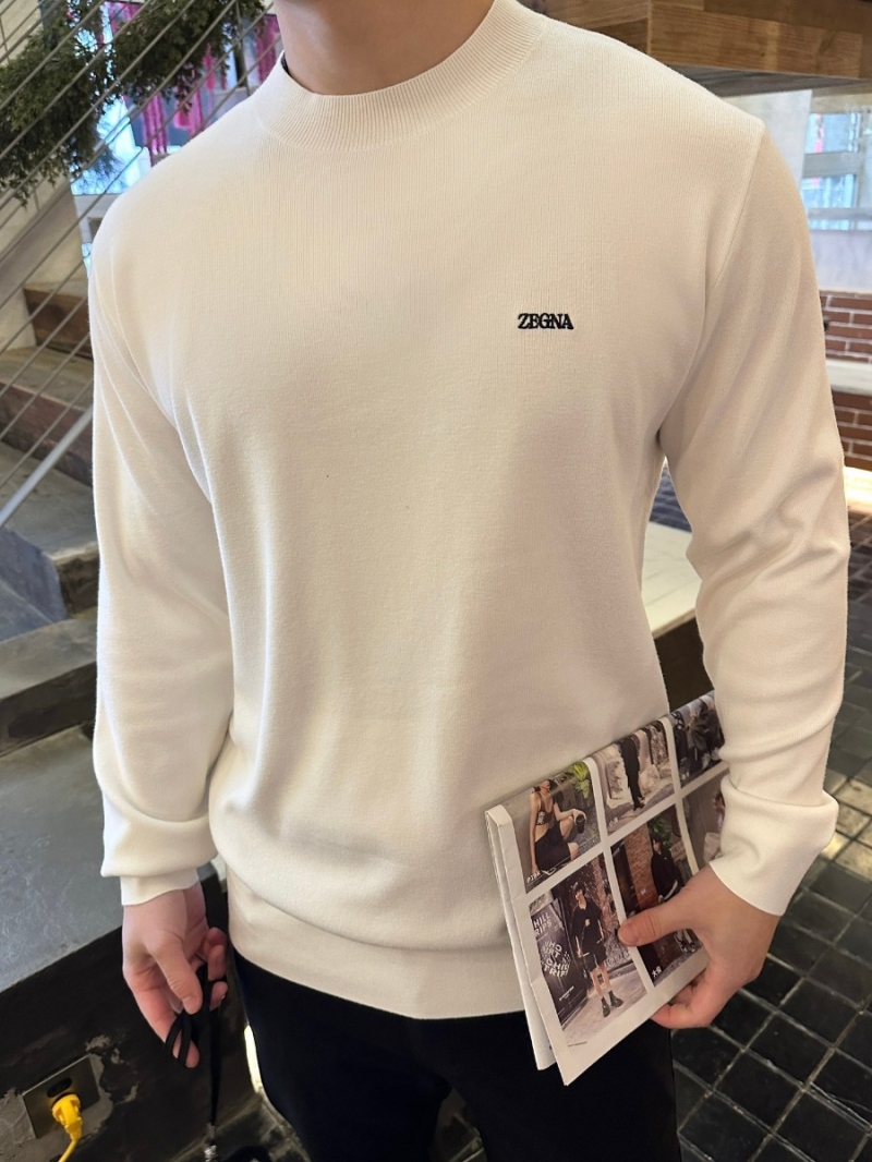 Zegna Premium Wool Unisex Sweater – White