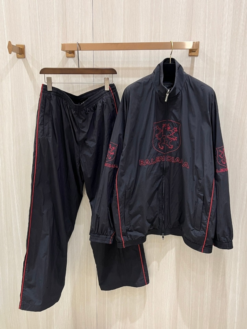 Balenciaga 25SS Lion Club Collection Functional Tracksuit – Black with Red Detailing